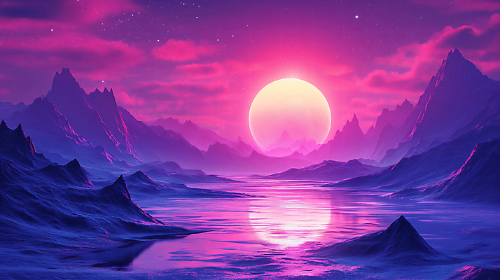 JPG 구름 편집이미지 백그라운드 하늘 산 사람없음 빨간색 물 빛 판타지 태양 일몰 행성 분위기 디지털합성 몽환 편집소스 이미지편집 편집실사 AI컴퓨터그래픽 AI콘텐츠 자연요소 컬러 컨셉 상상 우주 노을 CG 파일형식