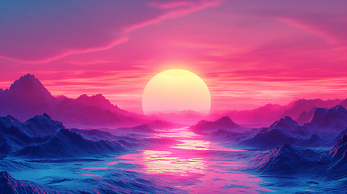 JPG 구름 편집이미지 백그라운드 하늘 산 사람없음 빨간색 물 빛 판타지 태양 일몰 행성 분위기 디지털합성 몽환 편집소스 이미지편집 편집실사 AI컴퓨터그래픽 AI콘텐츠 자연요소 컬러 컨셉 상상 우주 노을 CG 파일형식