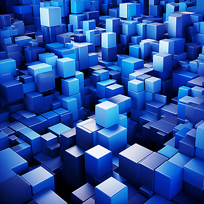 JPG 편집이미지 백그라운드 사람없음 파란색 3D 큐브 디지털합성 광택 편집소스 이미지편집 편집3D AI컴퓨터그래픽 AI콘텐츠 컬러 파일형식