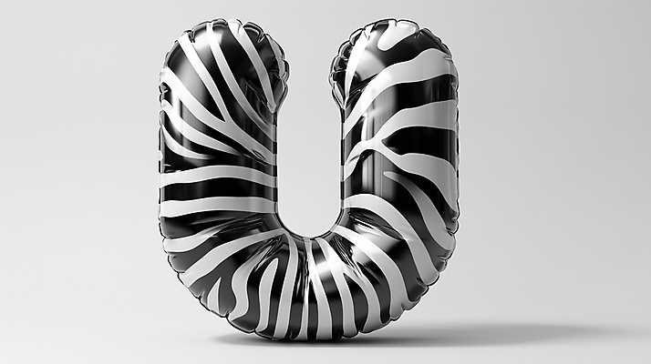 PSD 편집이미지 영어 백그라운드 추상 흑백 타이포그라피 사람없음 3D U 디지털합성 광택 얼룩무늬 입체문자 편집소스 편집3D 문자 알파벳 무늬 촬영기법 파일형식