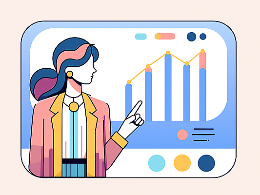 여자 일러스트 비즈니스 그래프 설명 한명 상반신 성인 모니터 귀걸이 자료 가리킴 비즈니스우먼 분석 성인여자한명만 국내일러스트 AI파일 1 컨셉 장신구 모션 사람 손짓 컴퓨터 직장인 여자한명만 성인여자만 파일형식 벡터