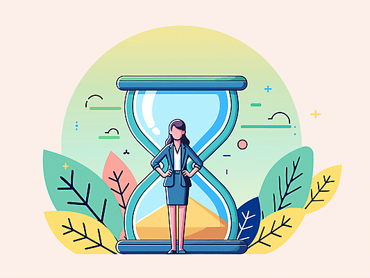 전신 여자 허리손 일러스트 비즈니스 나뭇잎 한명 서기 성인 반짝임 시간 비즈니스우먼 모래시계 얼굴없음 성인여자한명만 국내일러스트 AI파일 1 모래 시계 포즈 잎 모션 사람 직장인 여자한명만 성인여자만 파일형식 벡터