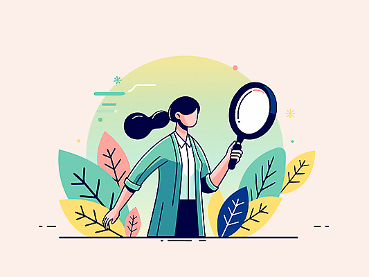 여자 분홍색 일러스트 비즈니스 돋보기 나뭇잎 한명 들기 상반신 성인 비즈니스우먼 찾기 얼굴없음 성인여자한명만 국내일러스트 AI파일 1 컬러 잎 모션 사람 직장인 여자한명만 성인여자만 파일형식 벡터