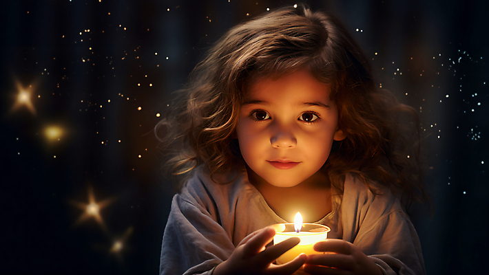 JPG 편집이미지 여자 별 어린이 초 촛불 한명 소녀 상반신 빛 반짝임 어둠 희망 보케 소녀한명만 이미지편집 편집실사 AI컴퓨터그래픽 AI콘텐츠 자연요소 1 감정 모션 사람 CG 여자한명만 소녀만 파일형식