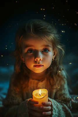 JPG 편집이미지 여자 별 어린이 초 촛불 한명 소녀 상반신 빛 반짝임 어둠 희망 보케 소녀한명만 이미지편집 편집실사 AI컴퓨터그래픽 AI콘텐츠 자연요소 1 감정 모션 사람 CG 여자한명만 소녀만 파일형식