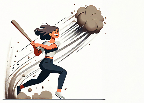 JPG 전신 여자 일러스트 한명 미소 성인 공해 야구방망이 디지털합성 활기 치기 성인여자한명만 미세먼지 편집소스 국내일러스트 AI일러스트 AI콘텐츠 1 컨셉 모션 표정 사람 야구용품 먼지 여자한명만 성인여자만 파일형식