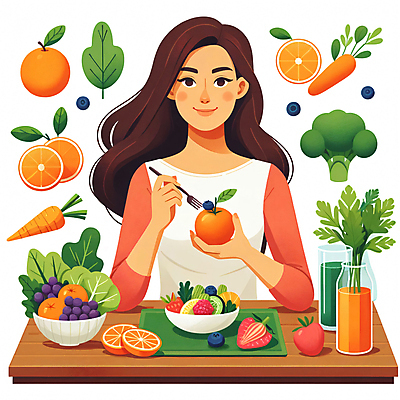 JPG 접시 여자 포크 오렌지 과일 일러스트 딸기 한명 들기 상반신 성인 공해 식사 주스 봄 당근 브로콜리 먹기 디지털합성 예방 블루베리 성인여자한명만 미세먼지 편집소스 국내일러스트 AI일러스트 AI콘텐츠 1 식기 계절 음료 채소 모션 뿌리채소 사람 먼지 여자한명만 성인여자만 파일형식