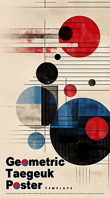 PSD 편집이미지 한국전통 문양 추상 사람없음 빈티지 디지털합성 질감 태극 베이지색 지오메트릭 편집소스 이미지편집 전통 컬러 컨셉 무늬 한국 파일형식