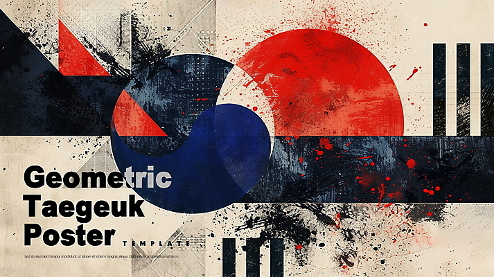 PSD 편집이미지 한국전통 문양 추상 사람없음 빈티지 디지털합성 질감 태극 베이지색 지오메트릭 편집소스 이미지편집 전통 컬러 컨셉 무늬 한국 파일형식