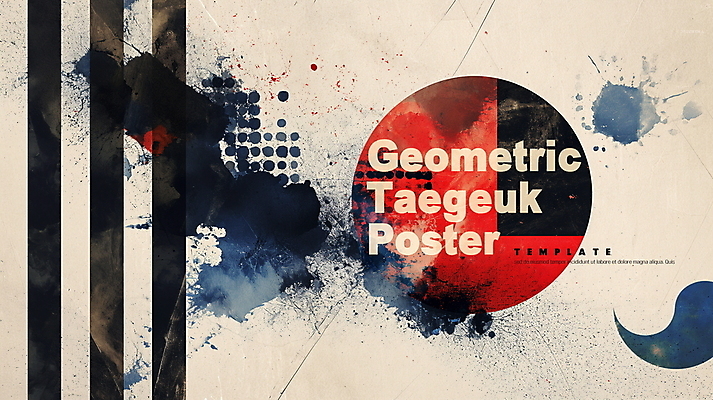 PSD 편집이미지 한국전통 문양 추상 사람없음 빈티지 디지털합성 질감 태극 베이지색 지오메트릭 편집소스 이미지편집 전통 컬러 컨셉 무늬 한국 파일형식