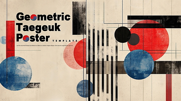 PSD 편집이미지 한국전통 문양 추상 사람없음 빈티지 디지털합성 질감 태극 베이지색 지오메트릭 편집소스 이미지편집 전통 컬러 컨셉 무늬 한국 파일형식