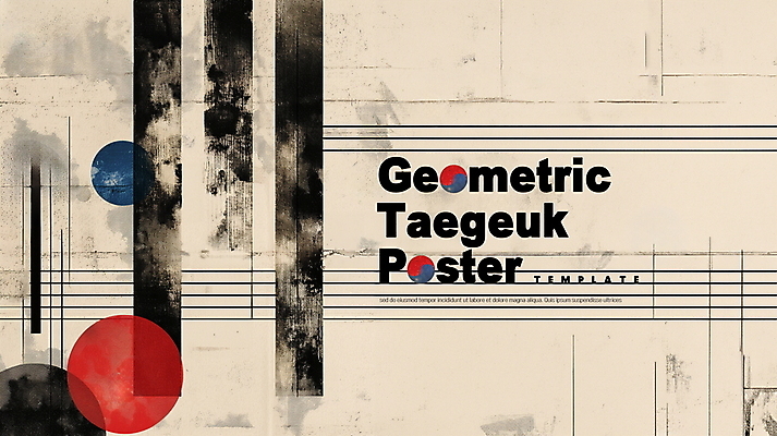 PSD 편집이미지 한국전통 문양 추상 사람없음 빈티지 디지털합성 질감 태극 베이지색 지오메트릭 편집소스 이미지편집 전통 컬러 컨셉 무늬 한국 파일형식