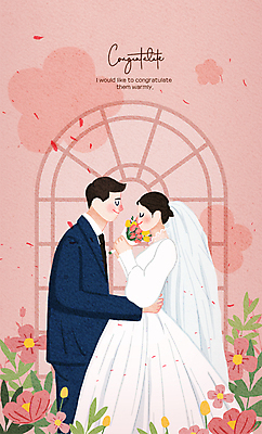 PSD 여자 남자 꽃 분홍색 부케 웨딩드레스 결혼 일러스트 결혼식 키스 턱시도 상반신 성인 두명 마주보기 눈감음 축하 신랑신부 성인만 국내일러스트 식물 드레스 신부_웨딩 컬러 꽃다발 신랑 컨셉 모션 사람 정장 이벤트 애정표현 파일형식