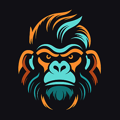 한마리 얼굴 일러스트 사람없음 원숭이 심볼 국내일러스트 AI파일 1 포유류 신체부위 파일형식 벡터