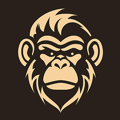 한마리 얼굴 일러스트 사람없음 원숭이 심볼 국내일러스트 AI파일 1 포유류 신체부위 파일형식 벡터