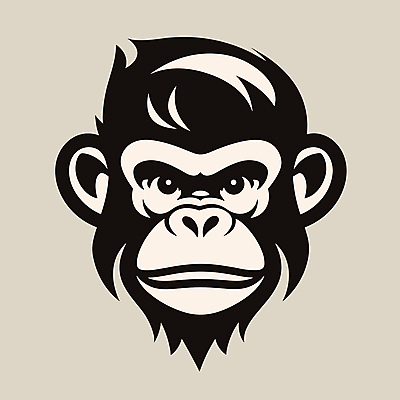 한마리 얼굴 일러스트 사람없음 원숭이 심볼 국내일러스트 AI파일 1 포유류 신체부위 파일형식 벡터