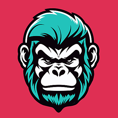 한마리 얼굴 일러스트 사람없음 원숭이 심볼 국내일러스트 AI파일 1 포유류 신체부위 파일형식 벡터