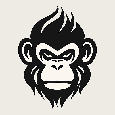 한마리 얼굴 일러스트 사람없음 원숭이 심볼 국내일러스트 AI파일 1 포유류 신체부위 파일형식 벡터