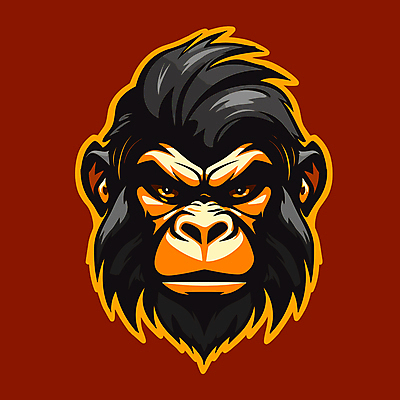 한마리 얼굴 일러스트 사람없음 원숭이 심볼 국내일러스트 AI파일 1 포유류 신체부위 파일형식 벡터