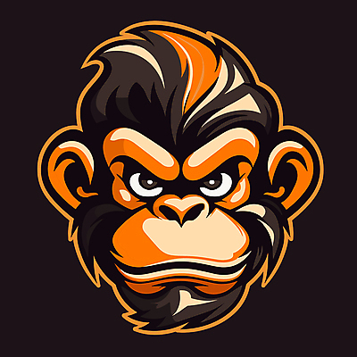 한마리 얼굴 일러스트 사람없음 원숭이 심볼 국내일러스트 AI파일 1 포유류 신체부위 파일형식 벡터