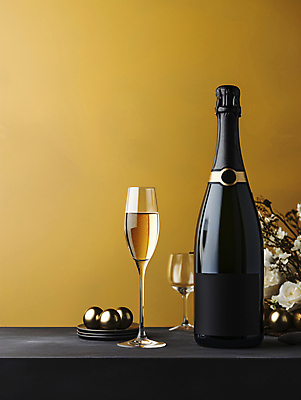 JPG 편집이미지 와인잔 탁자 주류 사람없음 와인 알코올 화이트와인 와인병 편집실사 AI포토 AI콘텐츠 음료 가구 술잔 병_용기 CG 파일형식