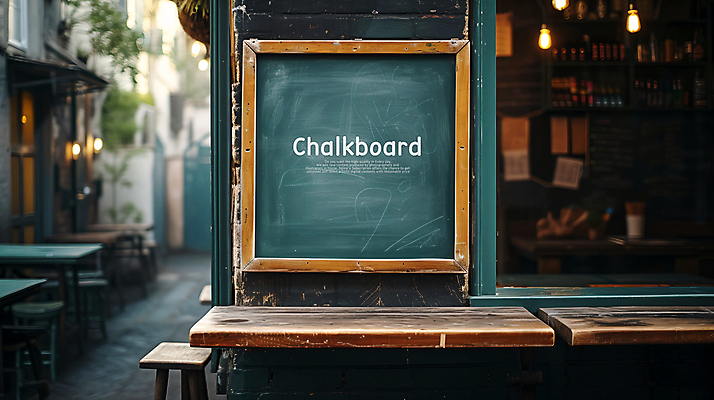 PSD 편집이미지 거리 사람없음 야외 칠판 카페 메뉴 메뉴판 입간판 목업 카피스페이스 이미지편집 간판 상점 공백 파일형식