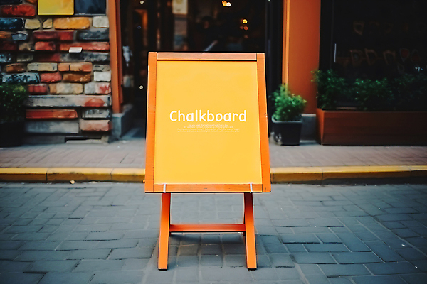 PSD 편집이미지 거리 사람없음 야외 칠판 카페 메뉴 메뉴판 입간판 목업 카피스페이스 이미지편집 간판 상점 공백 파일형식