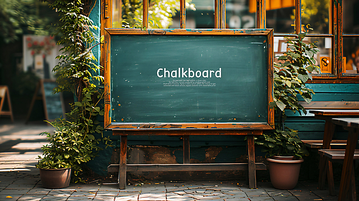 PSD 편집이미지 사람없음 야외 칠판 카페 메뉴 메뉴판 목업 카피스페이스 이미지편집 상점 공백 파일형식