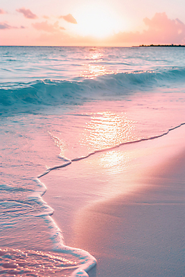 JPG 구름 편집이미지 분홍색 하늘 풍경 해변 사람없음 태양 분위기 휴양지 편집실사 AI포토 AI콘텐츠 자연요소 바다 컬러 컨셉 장소 CG 파일형식