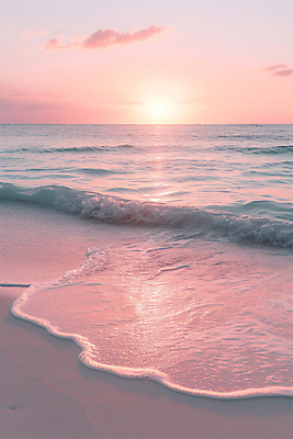 JPG 구름 편집이미지 분홍색 하늘 풍경 해변 사람없음 태양 분위기 휴양지 편집실사 AI포토 AI콘텐츠 자연요소 바다 컬러 컨셉 장소 CG 파일형식