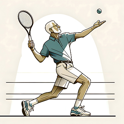 JPG 전신 할아버지 노년 남자 일러스트 한명 취미 실버라이프 운동복 테니스 라켓 실버 테니스공 노인남자한명만 휘두르기 국내일러스트 AI일러스트 AI콘텐츠 1 라이프스타일 옷 스포츠용품 공 모션 사람 성인 구기 테니스용품 남자한명만 노인남자만 파일형식