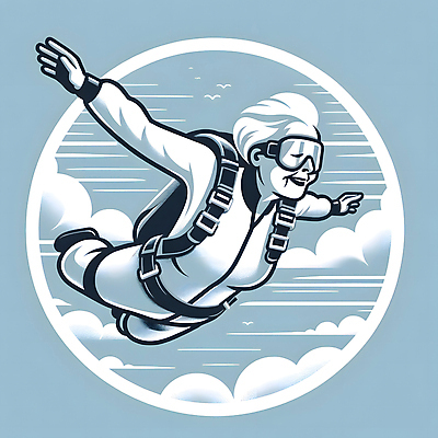 JPG 전신 구름 여자 노년 할머니 일러스트 하늘 팔벌리기 고글 한명 취미 파란색 실버라이프 실버 스카이다이빙 낙하산 노인여자한명만 국내일러스트 AI일러스트 AI콘텐츠 자연요소 1 라이프스타일 컬러 모션 사람 성인 익스트림스포츠 여자한명만 노인여자만 파일형식