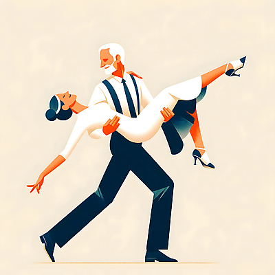 JPG 전신 여자 할아버지 노년 남자 할머니 구두 일러스트 안기 들기 취미 두명 실버라이프 마주보기 춤 실버 노인만 국내일러스트 AI일러스트 AI콘텐츠 라이프스타일 신발 모션 문화예술 사람 성인 성인만 파일형식