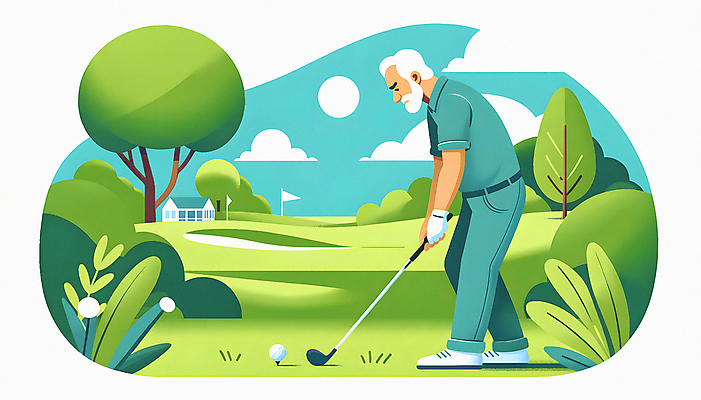 JPG 전신 나무 구름 할아버지 노년 남자 일러스트 하늘 골프공 한명 잔디 취미 건물 운동 태양 골프채 깃발 활기 노인남자한명만 파크골프 국내일러스트 AI일러스트 AI콘텐츠 자연요소 식물 1 건축물 컨셉 골프 공 골프용품 건강 사람 성인 남자한명만 노인남자만 파일형식