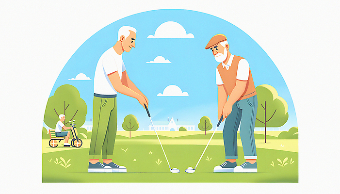 JPG 전신 나무 구름 모자 할아버지 노년 남자 일러스트 하늘 골프공 앉기 잔디 취미 건물 세명 운동 골프채 골프카트 활기 노인남자만 파크골프 국내일러스트 AI일러스트 AI콘텐츠 자연요소 식물 건축물 잡화 컨셉 골프 공 모션 골프용품 건강 사람 성인 남자만 노인만 파일형식