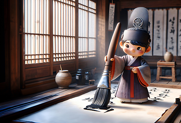 JPG 전신 편집이미지 남자 종이 서예 한옥 한명 성인 취미 3D 기록 붓 전통의상 한복 디지털합성 서예가 서예붓 성인남자한명만 편집소스 편집3D AI컴퓨터그래픽 AI콘텐츠 직업 1 한국전통 전통 고건축 사람 남자한명만 성인남자만 파일형식