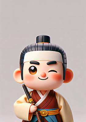 JPG 편집이미지 남자 윙크 한명 상반신 성인 3D 전통의상 한복 디지털합성 성인남자한명만 편집소스 편집3D AI컴퓨터그래픽 AI콘텐츠 1 한국전통 전통 표정 사람 남자한명만 성인남자만 파일형식