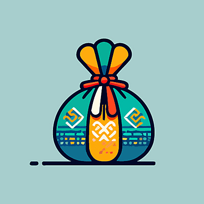 한국전통 문양 일러스트 새해 복주머니 선물 사람없음 설날 전통문양 국내일러스트 AI파일 전통 명절 전통소품 한국 파일형식 벡터