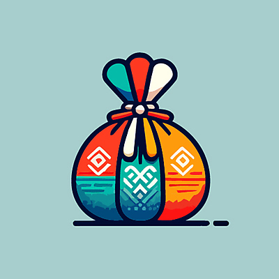 한국전통 문양 일러스트 새해 복주머니 선물 사람없음 설날 전통문양 국내일러스트 AI파일 전통 명절 전통소품 한국 파일형식 벡터