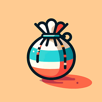 한국전통 문양 일러스트 새해 복주머니 선물 사람없음 설날 전통문양 국내일러스트 AI파일 전통 명절 전통소품 한국 파일형식 벡터