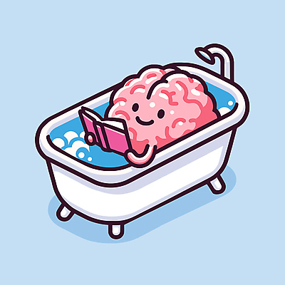 캐릭터 분홍색 하늘색 일러스트 휴식 욕조 사람없음 책 독서 목욕 편안함 뇌 디톡스 도파민 일러캐릭터 AI파일 컬러 컨셉 건강 파란색 청결 감각 파일형식 벡터