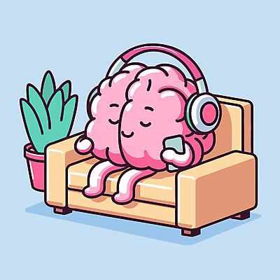 캐릭터 화분 음악 분홍색 하늘색 일러스트 휴식 취미 사람없음 소파 헤드폰 음악감상 게임 뇌 디톡스 도파민 일러캐릭터 AI파일 컬러 음향기기 컨셉 의자 놀이 문화예술 건강 파란색 감상 파일형식 벡터