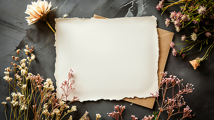 JPG 편집이미지 꽃 종이 사람없음 봄 편지 디지털합성 카피스페이스 편집소스 편집실사 AI포토 AI콘텐츠 카드프레임 식물 계절 프레임 공백 CG 파일형식