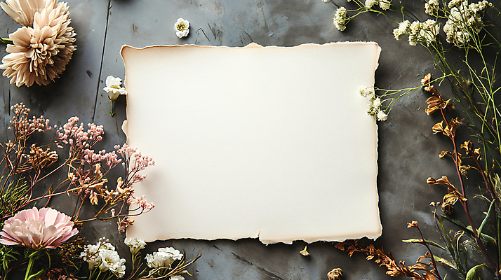 JPG 편집이미지 꽃 종이 사람없음 봄 편지 디지털합성 카피스페이스 편집소스 편집실사 AI포토 AI콘텐츠 카드프레임 식물 계절 프레임 공백 CG 파일형식