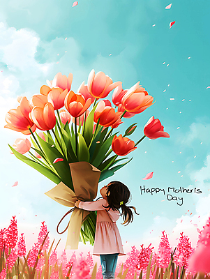 PSD 편집이미지 여자 꽃 행복 어린이 꽃다발 자연 하늘 밝음 선물 한명 웃음 들기 소녀 상반신 야외 봄 튤립 어버이날 디지털합성 즐거움 소녀한명만 편집소스 이미지편집 식물 1 계절 기념일 감정 모션 표정 사람 생태계 여자한명만 소녀만 파일형식