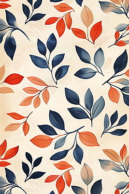 JPG 백그라운드 낙엽 잎 패턴 일러스트 자연 수채화 사람없음 주황색 회색 국내일러스트 AI일러스트 AI콘텐츠 식물 컬러 무늬 생태계 파일형식