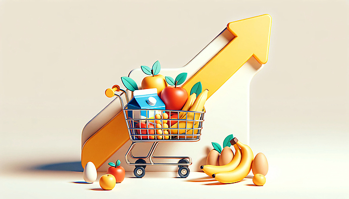 JPG 편집이미지 화살표 바나나 사람없음 경제 쇼핑 장보기 3D 계란 쇼핑카 시세 배 사과 사회이슈 디지털합성 오브젝트 상승 편집소스 편집3D AI컴퓨터그래픽 AI콘텐츠 컨셉 과일 금융 알 카트 파일형식