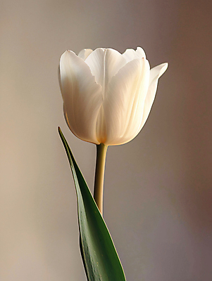 JPG 편집이미지 꽃 한송이 봄꽃 근접촬영 사람없음 튤립 흰색 디지털합성 편집소스 편집실사 AI포토 AI콘텐츠 식물 1 뷰포인트 컬러 봄 CG 송이 파일형식