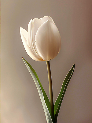 JPG 편집이미지 꽃 한송이 봄꽃 근접촬영 사람없음 튤립 흰색 디지털합성 편집소스 편집실사 AI포토 AI콘텐츠 식물 1 뷰포인트 컬러 봄 CG 송이 파일형식