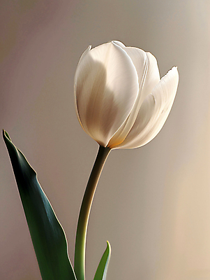 JPG 편집이미지 꽃 한송이 봄꽃 근접촬영 사람없음 튤립 흰색 디지털합성 편집소스 편집실사 AI포토 AI콘텐츠 식물 1 뷰포인트 컬러 봄 CG 송이 파일형식